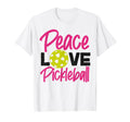Pickleball Ladies Peace Love T-Shirt - Casual Everyday Wear Unisex - T-Shirt, Sweatshirt, Hoodie