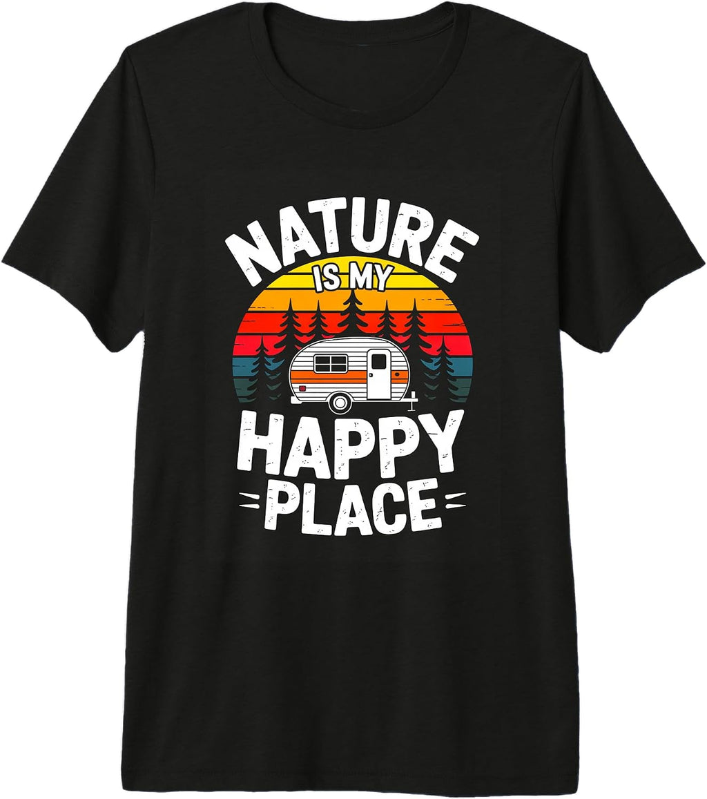 Camping Nature Lover Retro Camper - Adult & Kids T-Shirts, Sweatshirts & Hoodies apparel design preview 1