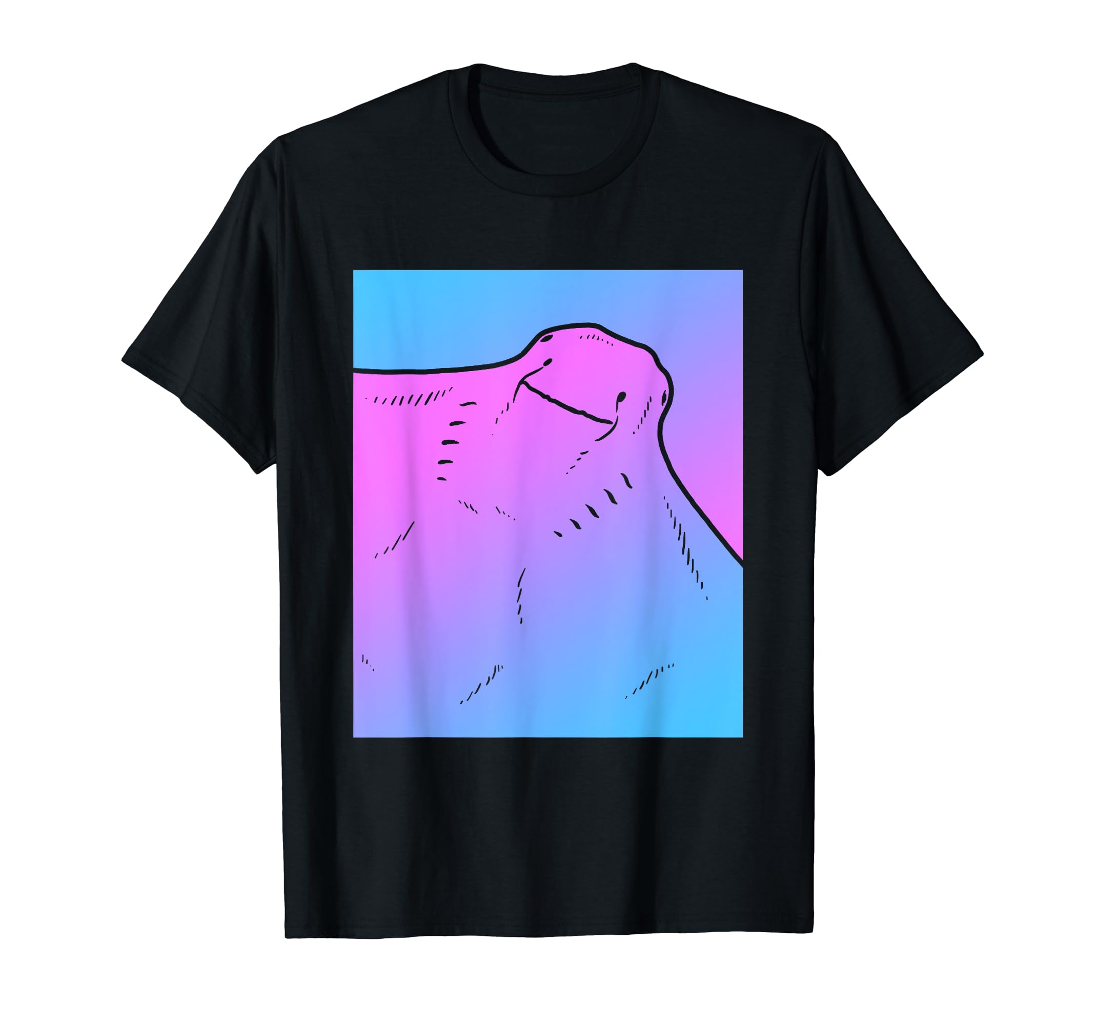 Vaporwave Stingray Aesthetic Pastel T-Shirt - Unique Graphic for Adults - T-Shirt, Sweatshirt, Hoodie