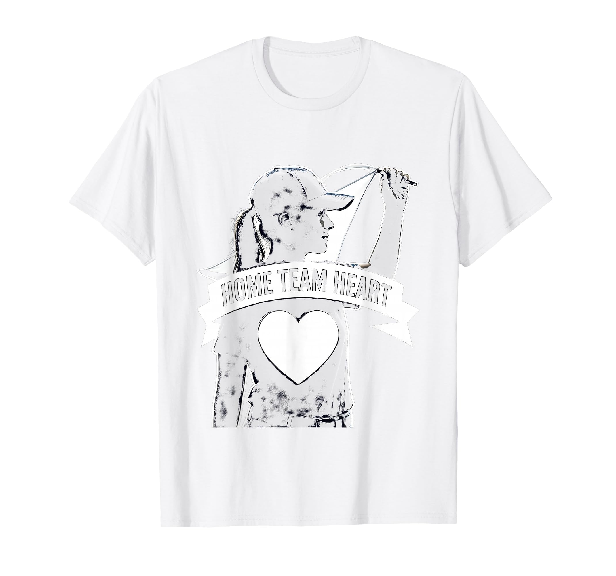 Home Team Heart Baseball Mom T-Shirt - Unique Graphic for Adults - T-Shirt, Sweatshirt, Hoodie