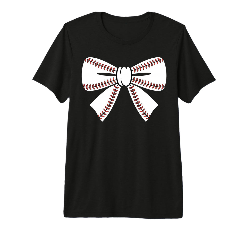 Baseball Bow Baseball Mom Mama Tri T-Shirt - Minimalist Print Men Women - T-Shirt, Sweatshirt, Hoodie