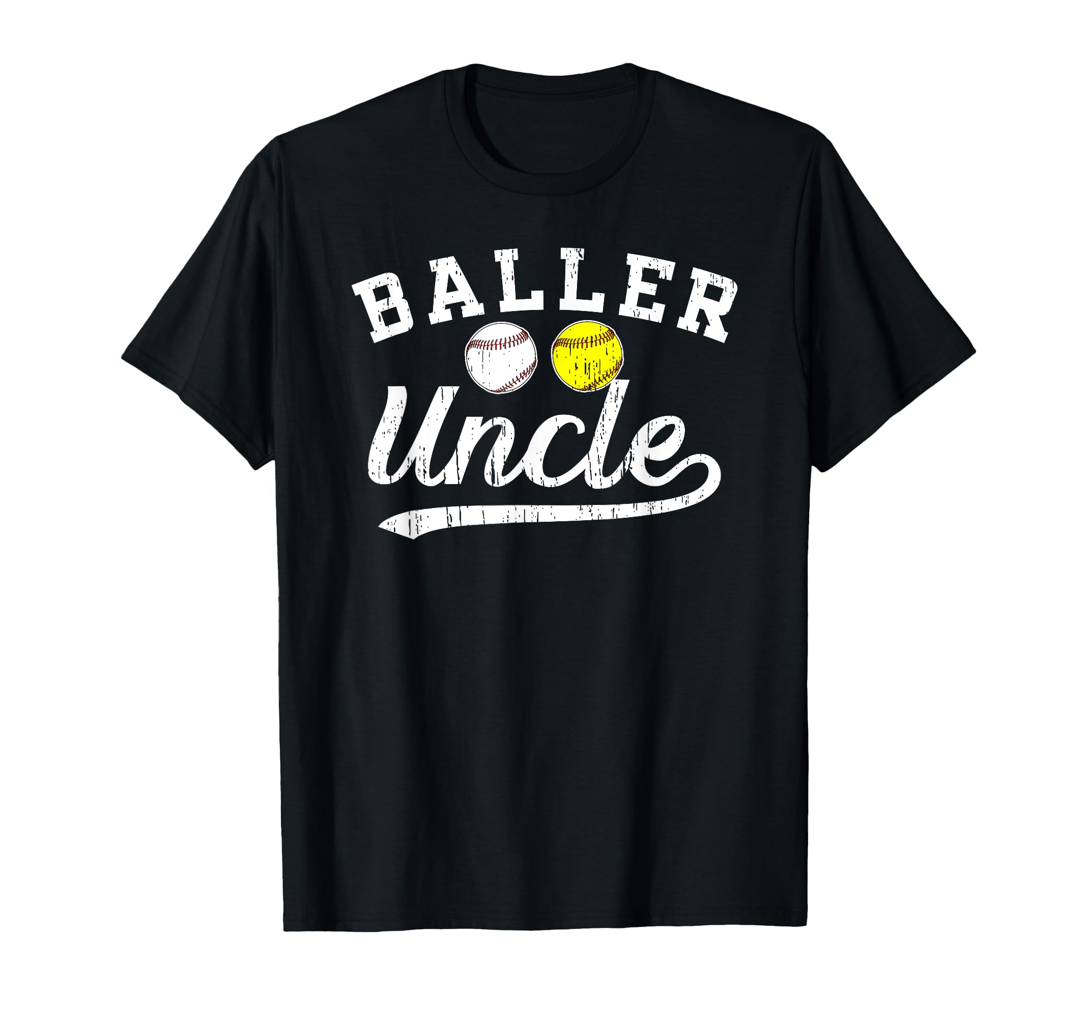 Baller Uncle Proud Baseball Softball T-Shirt - Custom Art Print Unisex - T-Shirt, Sweatshirt, Hoodie
