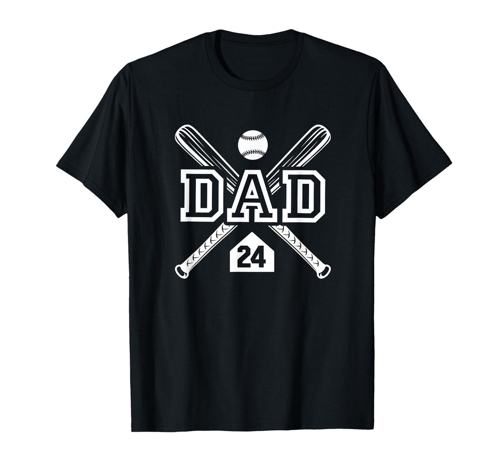 Baseball Dad Softball Dad 24 Jersey T-Shirt - Fun Novelty Design Men Women - T-Shirt, Sweatshirt, Hoodie