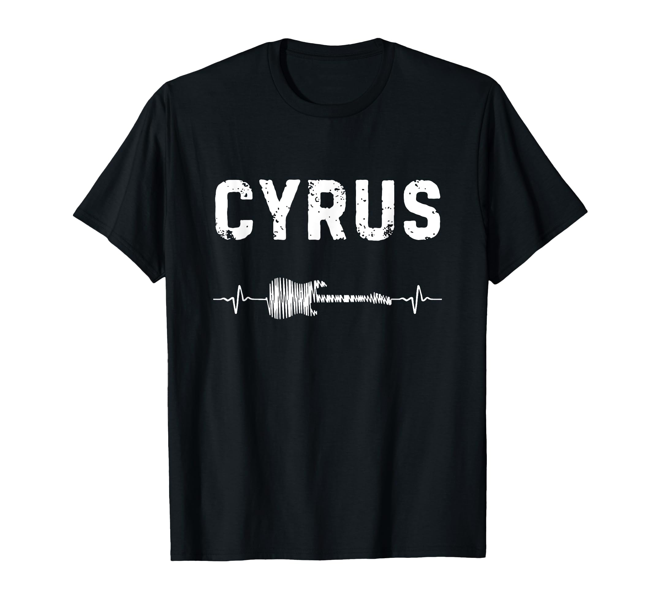 Cyrus Guitar Heartbeat Music T-Shirt - Streetwear Style for Adults - T-Shirt, Sweatshirt, Hoodie