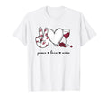 Peace Love Wine Peace Hand Sign T-Shirt - Fun Novelty Design for Adults - T-Shirt, Sweatshirt, Hoodie