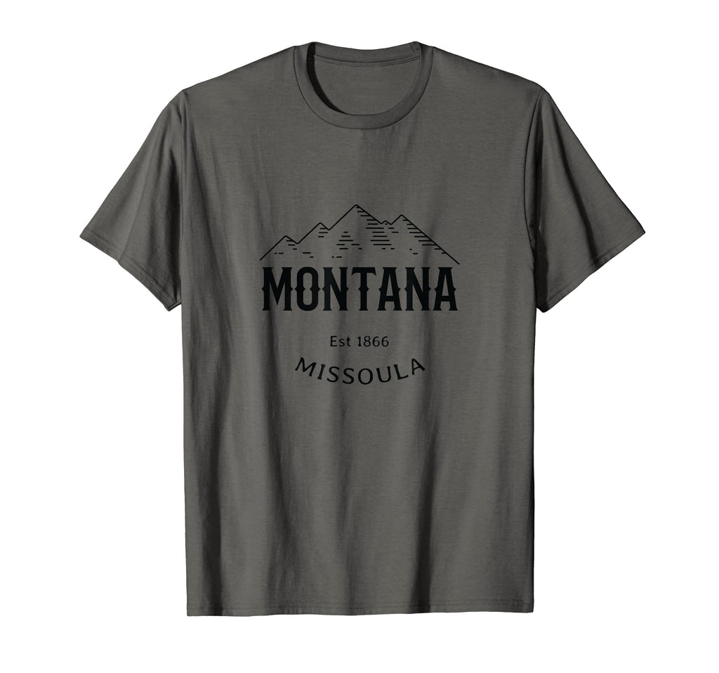 Missoula Montana Rocky Mountains Novelty Art T-Shirt - Graphic Print Unisex - T-Shirt, Sweatshirt, Hoodie