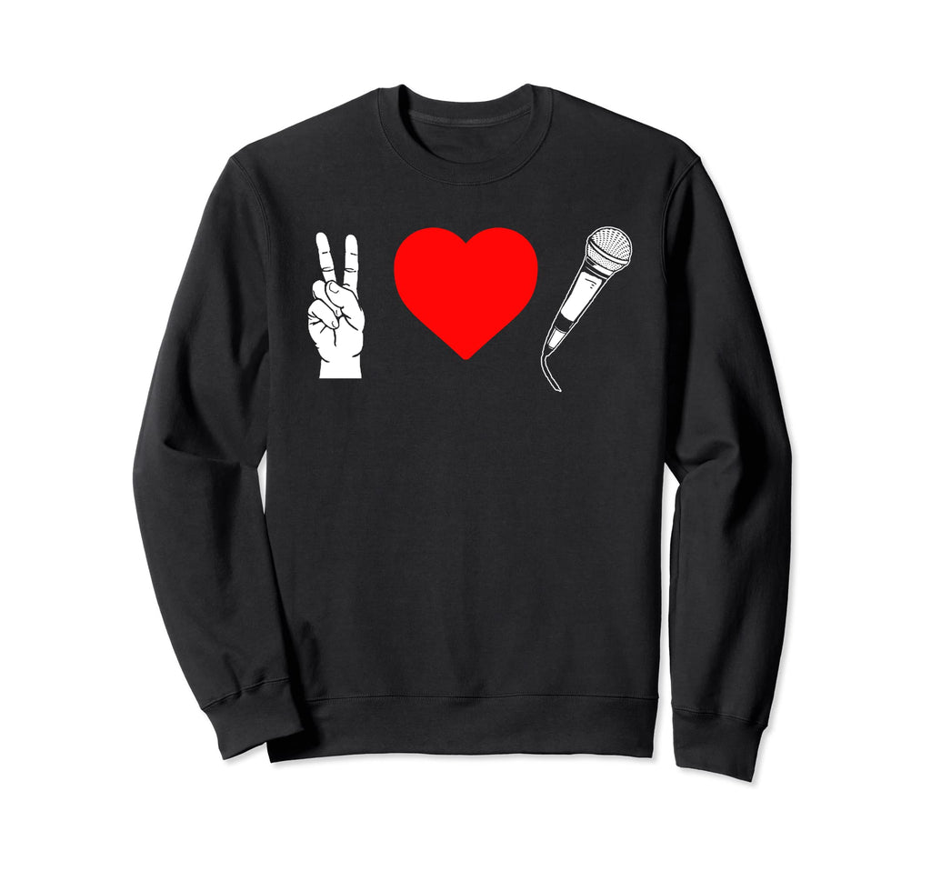 Peace Love Hip Hop Old School Rap Sweatshirt - Minimalist Print Unisex - T-Shirt, Sweatshirt, Hoodie