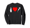 Peace Love Hip Hop Old School Rap Sweatshirt - Minimalist Print Unisex - T-Shirt, Sweatshirt, Hoodie