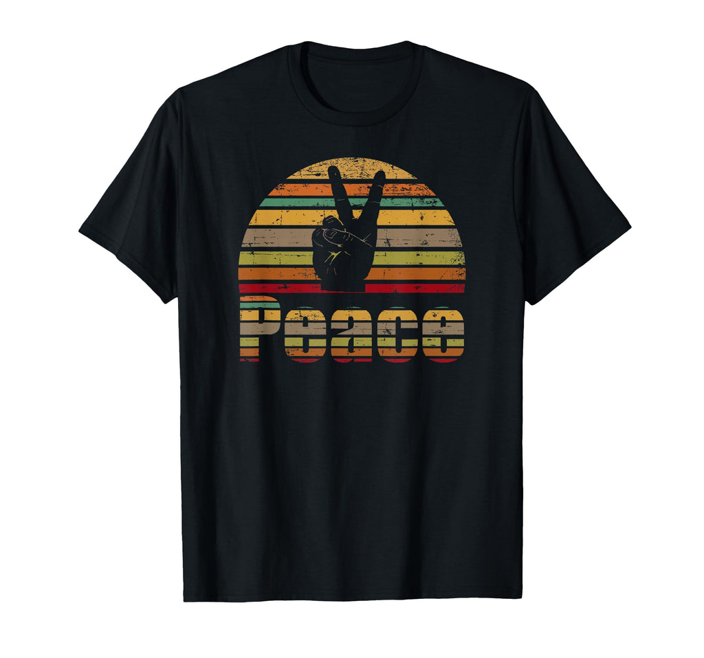 Peace Love 60S 70S Hippie Gift T-Shirt - Fun Novelty Design for Adults - T-Shirt, Sweatshirt, Hoodie