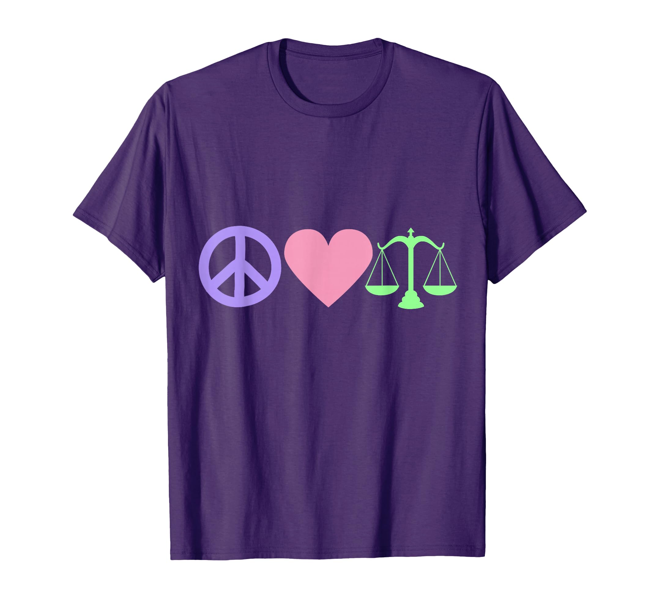 Peace Love Law T-Shirt - Aesthetic Graphic for Adults - T-Shirt, Sweatshirt, Hoodie