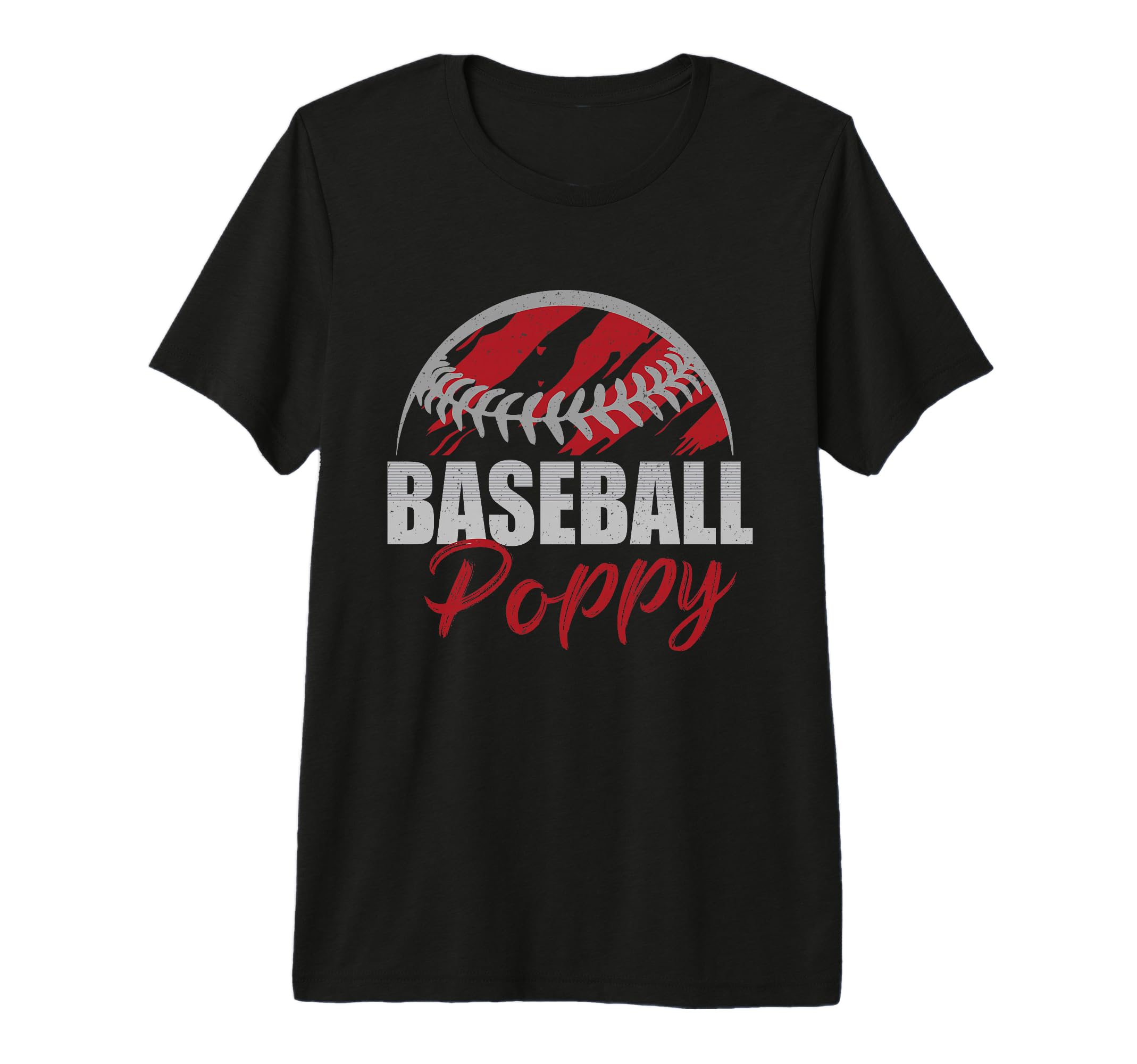 Mens Baseball Poppy Life Gifts Fathers T-Shirt - Custom Art Print Unisex - T-Shirt, Sweatshirt, Hoodie