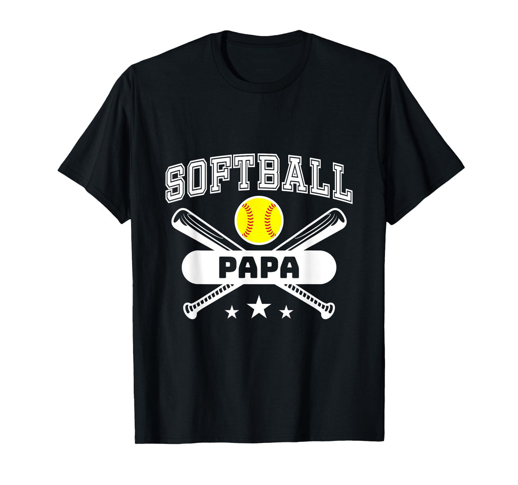 Softball Papa Baseball Sport Gift T-Shirt - Graphic Print for Adults - T-Shirt, Sweatshirt, Hoodie