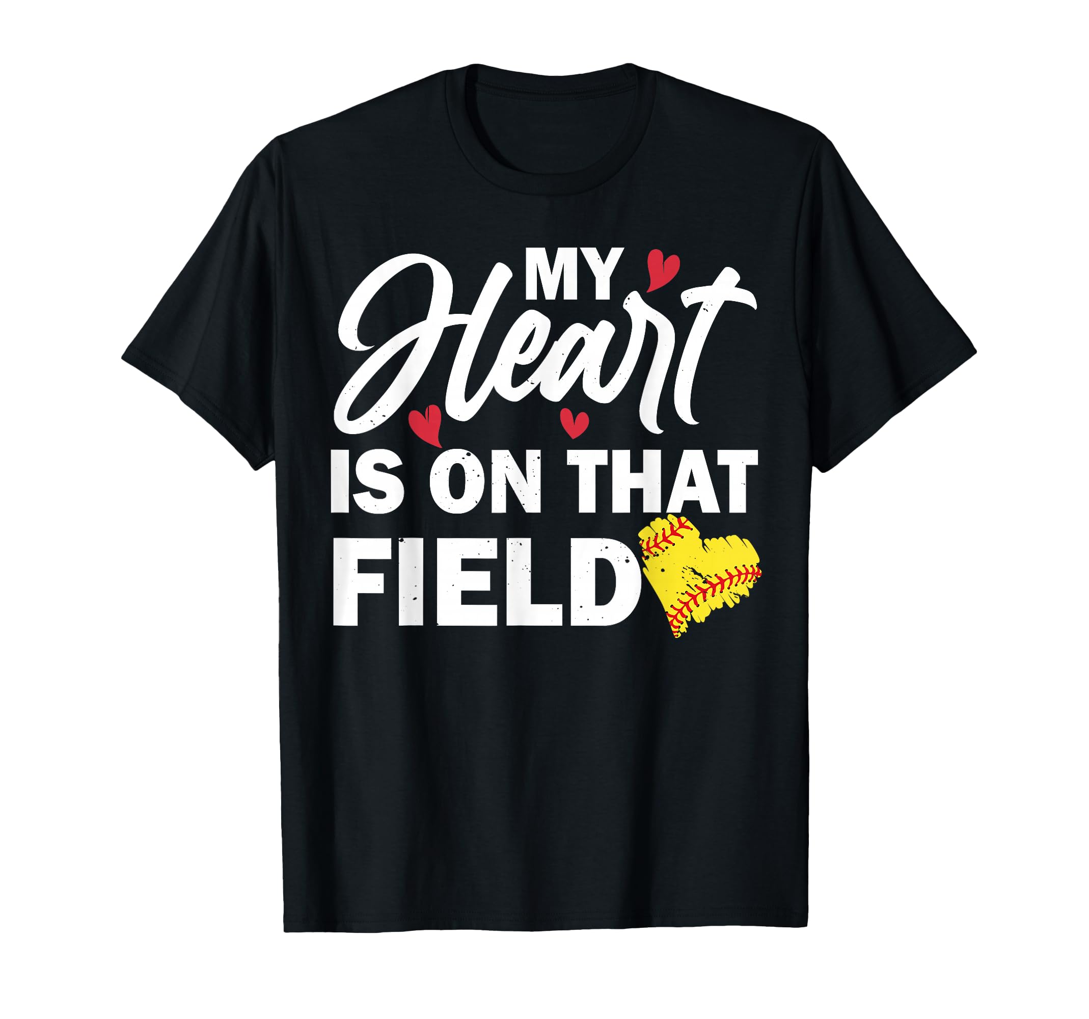 Womens My Heart Is That Field Baseball T-Shirt - Trendy Graphic for Adults - T-Shirt, Sweatshirt, Hoodie