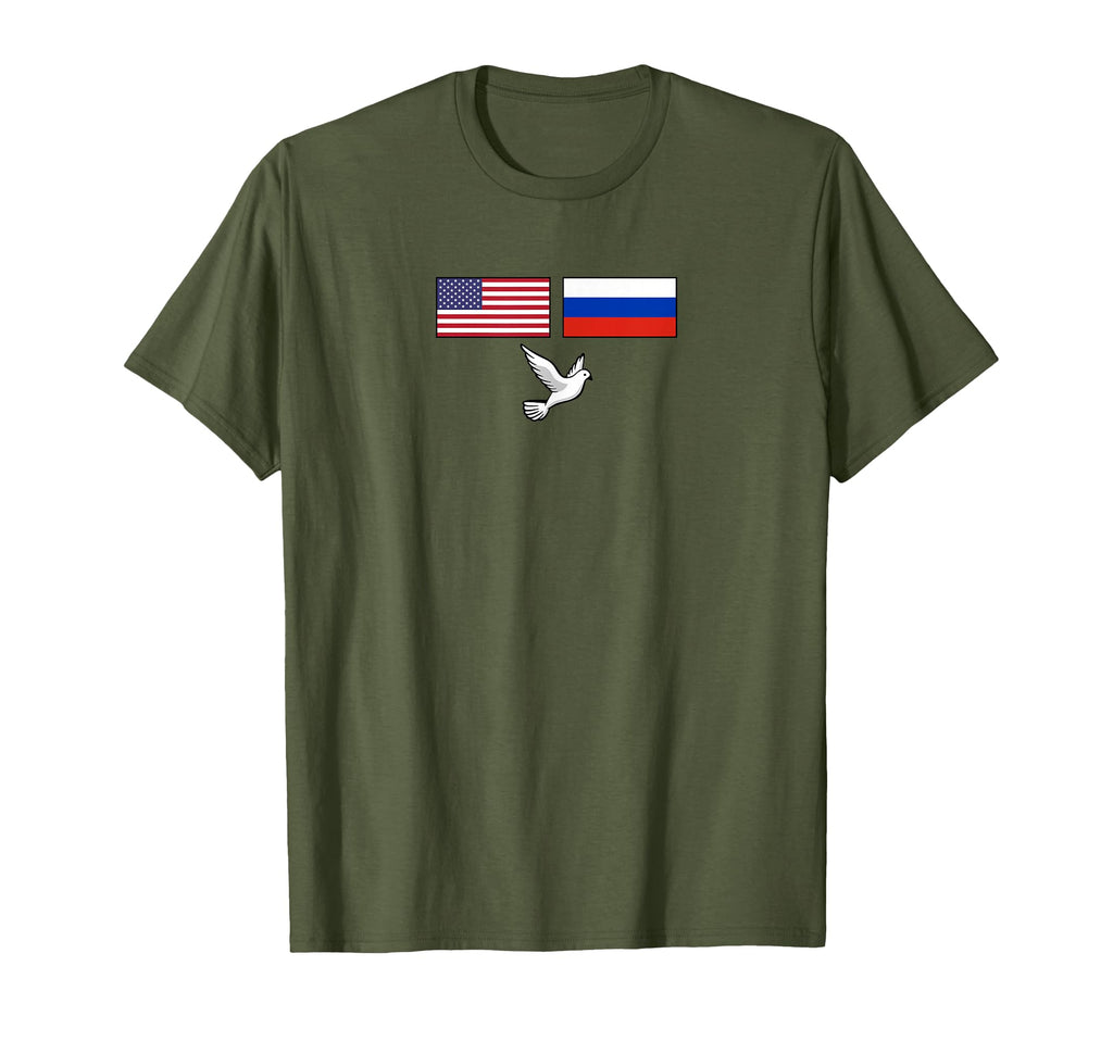 Russia Usa Peace Not War United States T-Shirt - Trendy Graphic Unisex - T-Shirt, Sweatshirt, Hoodie
