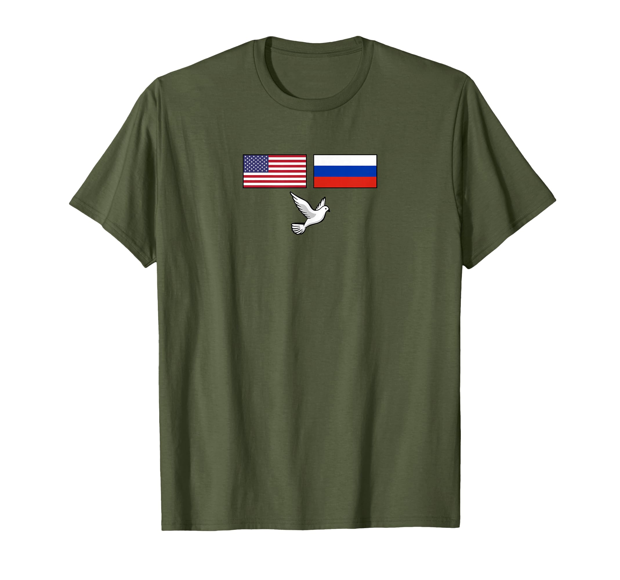 Russia Usa Peace Not War United States T-Shirt - Trendy Graphic Unisex - T-Shirt, Sweatshirt, Hoodie