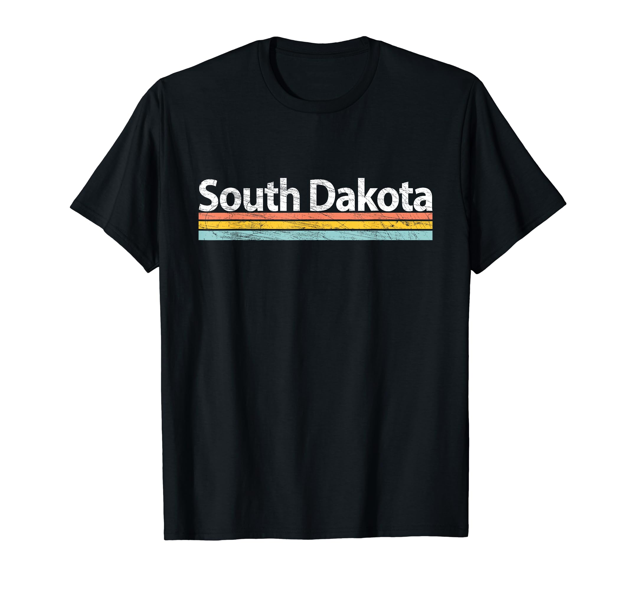 South Dakota Worn Stripes T-Shirt - Streetwear Style Men Women - T-Shirt, Sweatshirt, Hoodie