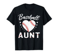 Baseball Aunt Funny Heart Baseball T-Shirt - Minimalist Print Men Women - T-Shirt, Sweatshirt, Hoodie