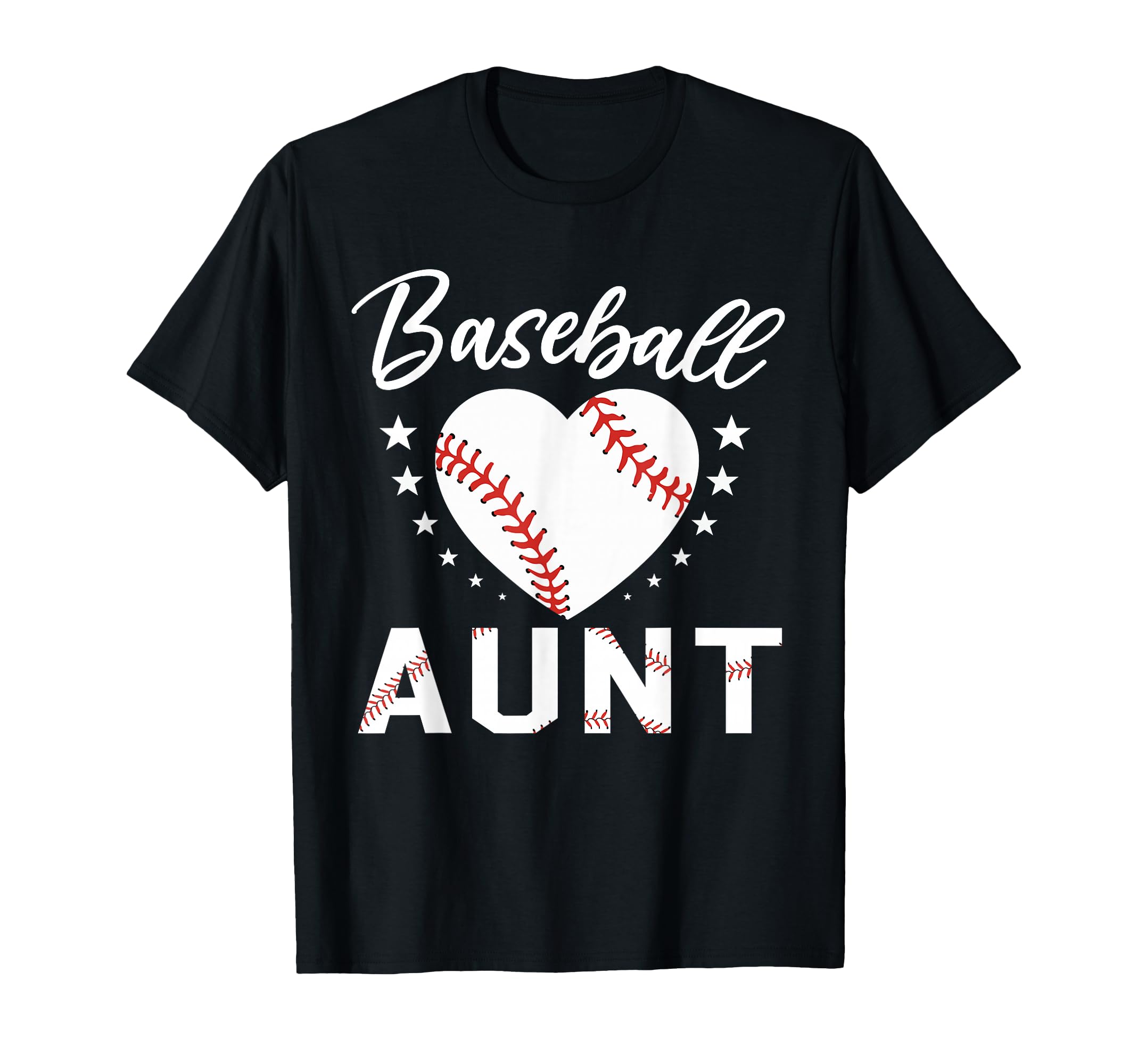 Baseball Aunt Funny Heart Baseball T-Shirt - Minimalist Print Men Women - T-Shirt, Sweatshirt, Hoodie