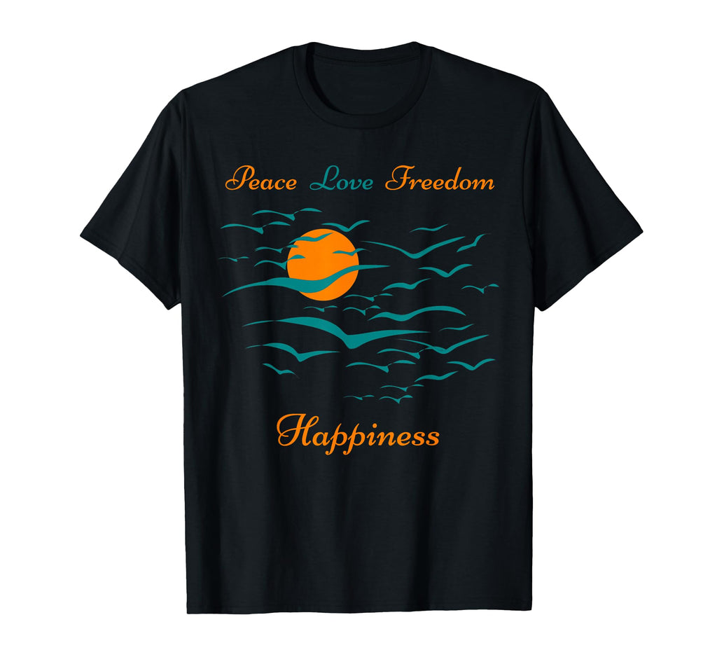 Peace Love Freedom Happiness Tees Co T-Shirt - Custom Art Print for Adults - T-Shirt, Sweatshirt, Hoodie
