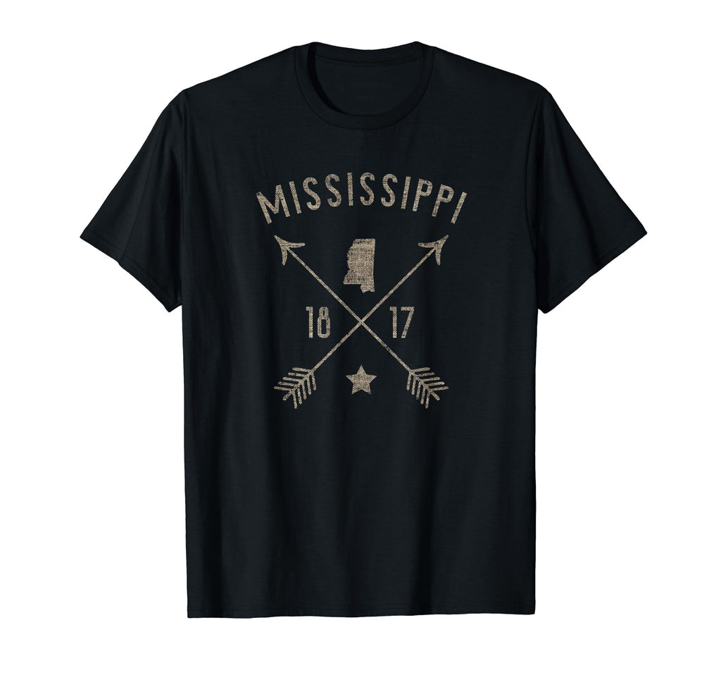 Mississippi Distressed Home State Map T-Shirt - Streetwear Style Unisex - T-Shirt, Sweatshirt, Hoodie