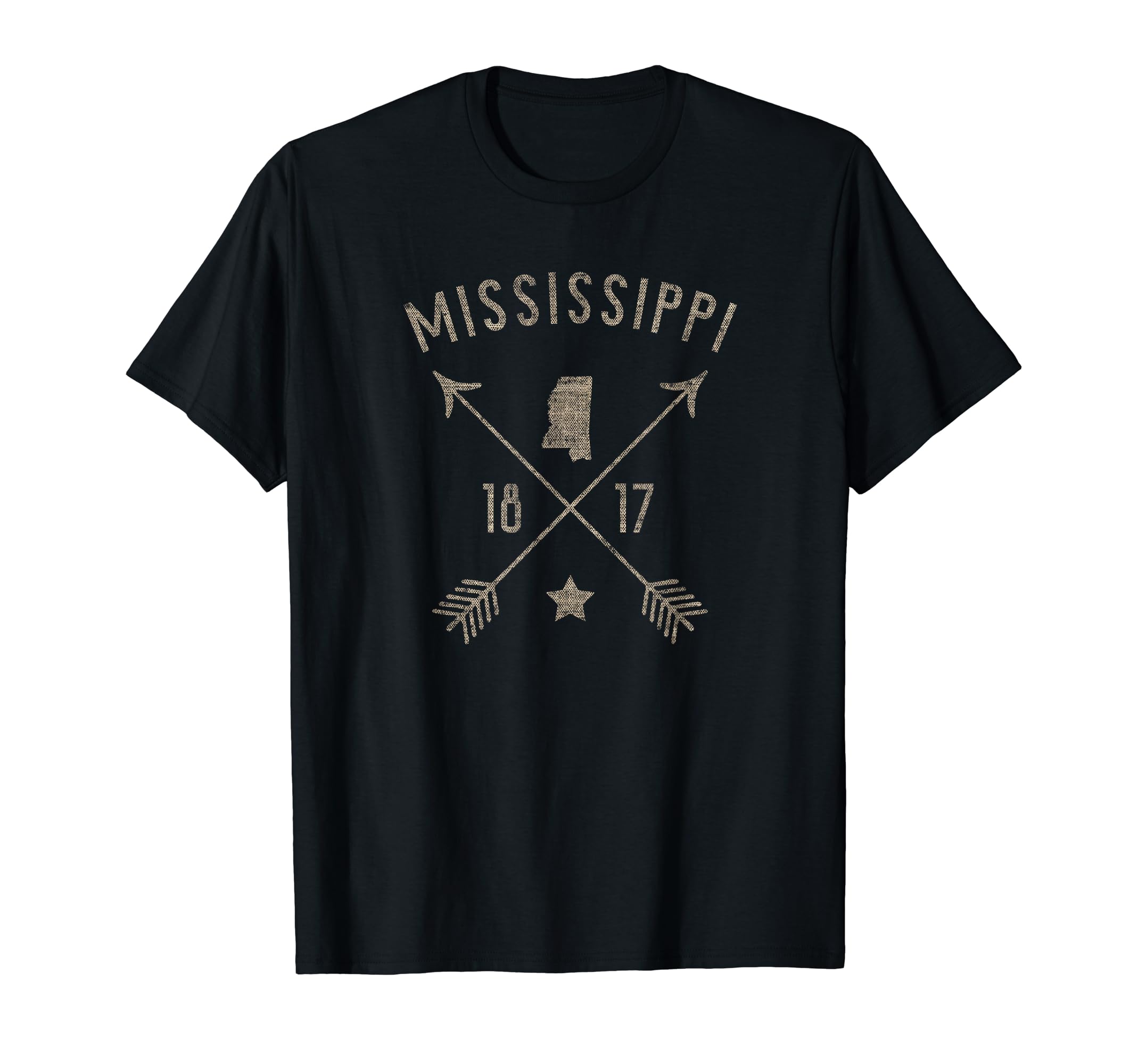 Mississippi Distressed Home State Map T-Shirt - Streetwear Style Unisex - T-Shirt, Sweatshirt, Hoodie
