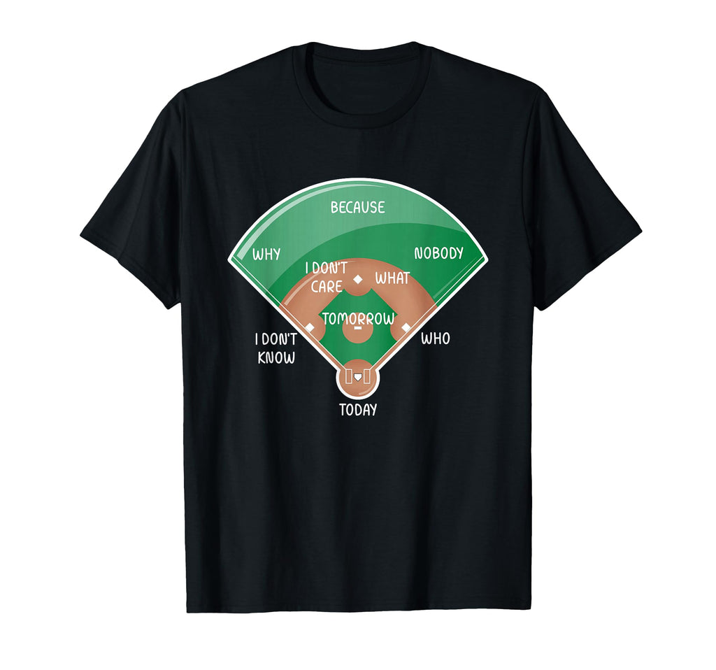 Baseball Diamond Fielding Chart Funny T-Shirt - Unique Graphic for Adults - T-Shirt, Sweatshirt, Hoodie