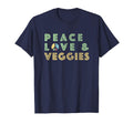 Peace Love Veggies Funny Vegan T-Shirt - Streetwear Style Men Women - T-Shirt, Sweatshirt, Hoodie