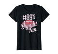 Number 89 Biggest Fan Football Mom T-Shirt - Fun Novelty Design for Adults - T-Shirt, Sweatshirt, Hoodie