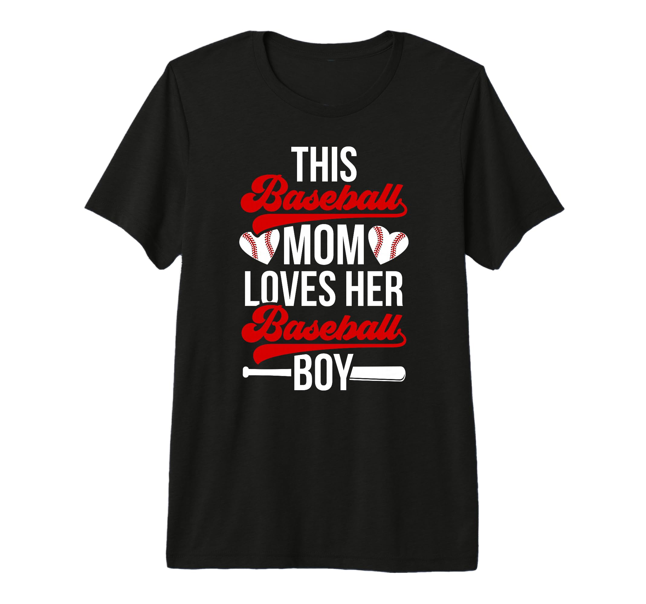 Proud Baseball Mom Baseball Player Mama Tri T-Shirt - Graphic Print Unisex - T-Shirt, Sweatshirt, Hoodie