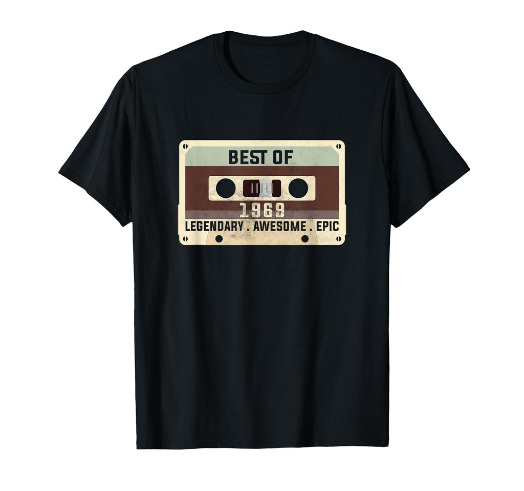 55Th Birthday 1969 Cassette Tape T-Shirt - Novelty Apparel for Adults - T-Shirt, Sweatshirt, Hoodie