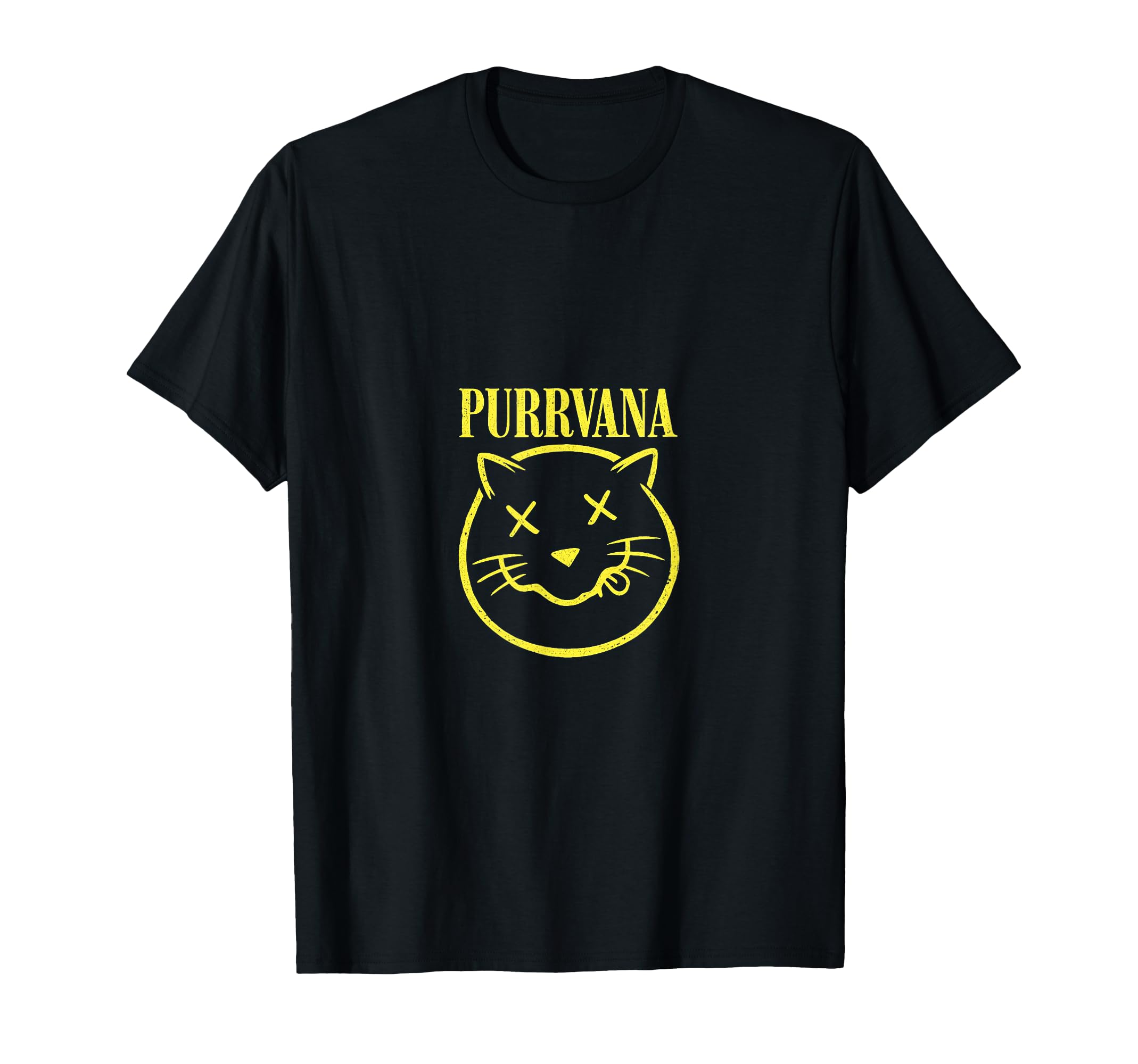 Purrvana Cat Band Grunge 90S Cat T-Shirt - Aesthetic Graphic Men Women - T-Shirt, Sweatshirt, Hoodie
