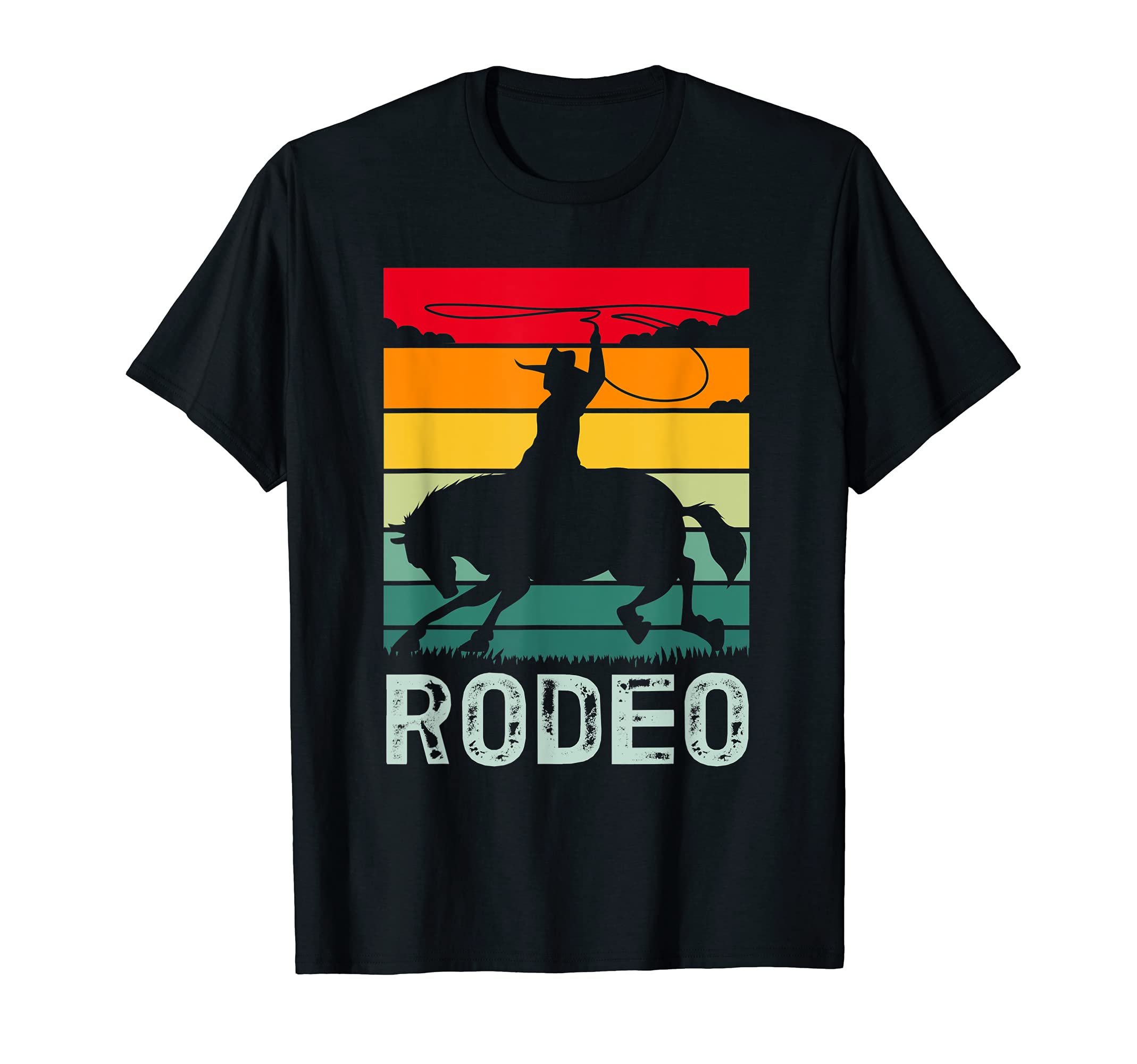 Barrel Racing Cowboy Colorful Rodeo T-Shirt - Graphic Print Unisex - T-Shirt, Sweatshirt, Hoodie