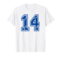 Baseball Number 14 Blue Sports Player T-Shirt - Trendy Graphic Unisex - T-Shirt, Sweatshirt, Hoodie