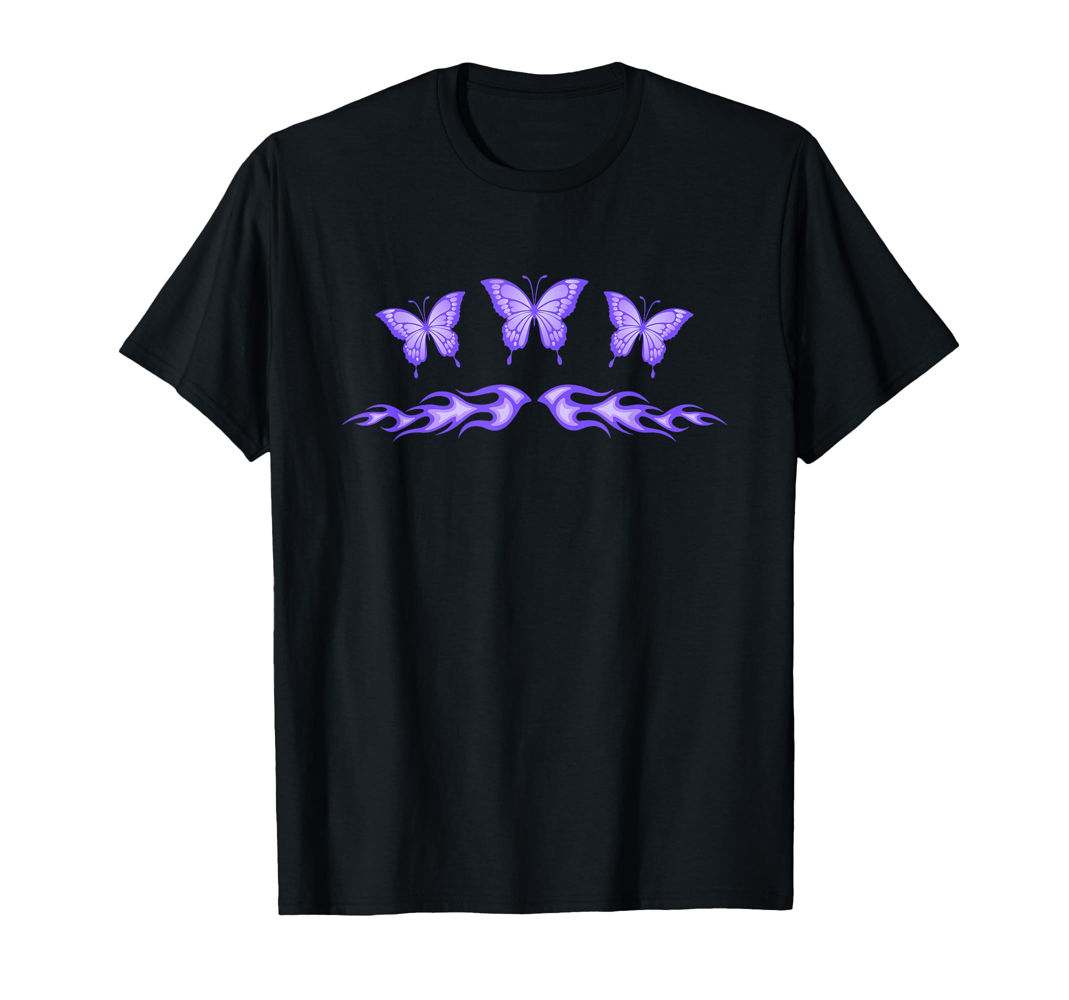 Fairycore Purple Butterfly Tattoo T-Shirt - Graphic Print for Adults - T-Shirt, Sweatshirt, Hoodie