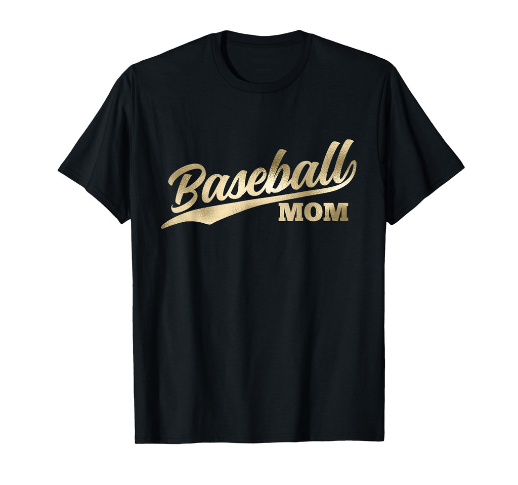 Baseball Mom 1970S Cursive Font T-Shirt - Custom Art Print for Adults - T-Shirt, Sweatshirt, Hoodie