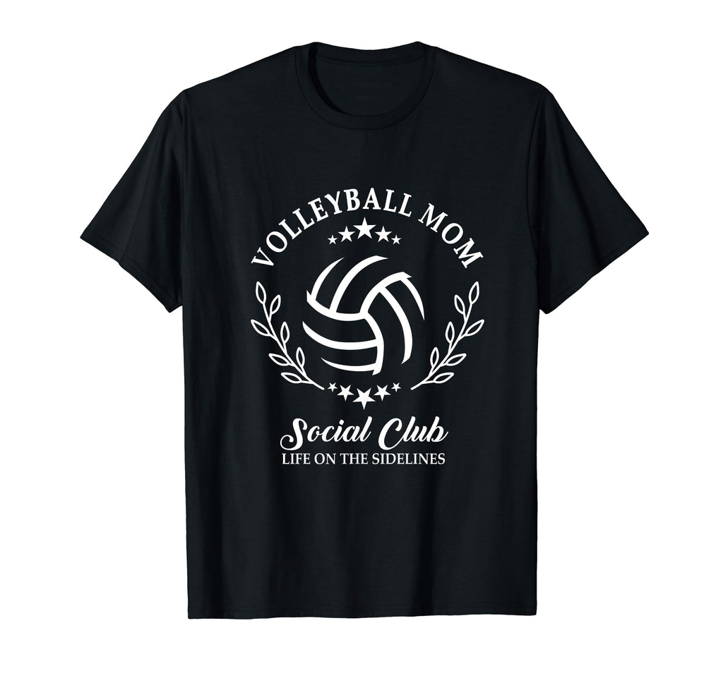 Sideline Social Club Volleyball Mom T-Shirt - Trendy Graphic Men Women - T-Shirt, Sweatshirt, Hoodie