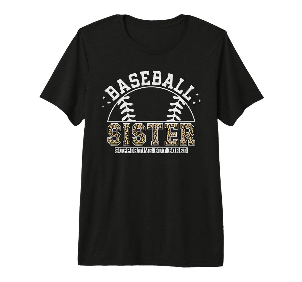 Leopard Baseball Sister Supportive T-Shirt - Casual Everyday Wear Unisex - T-Shirt, Sweatshirt, Hoodie