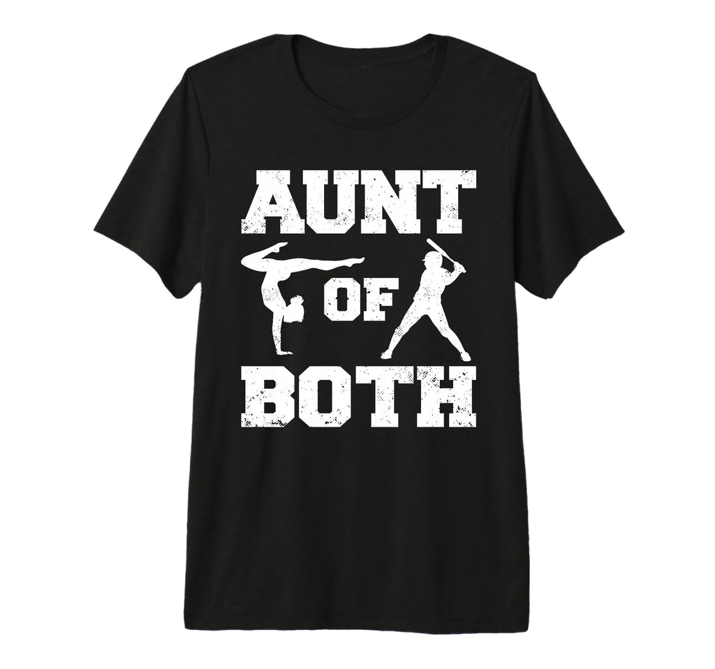 Aunt Both Gymnastics And Baseball T-Shirt - Fun Novelty Design for Adults - T-Shirt, Sweatshirt, Hoodie