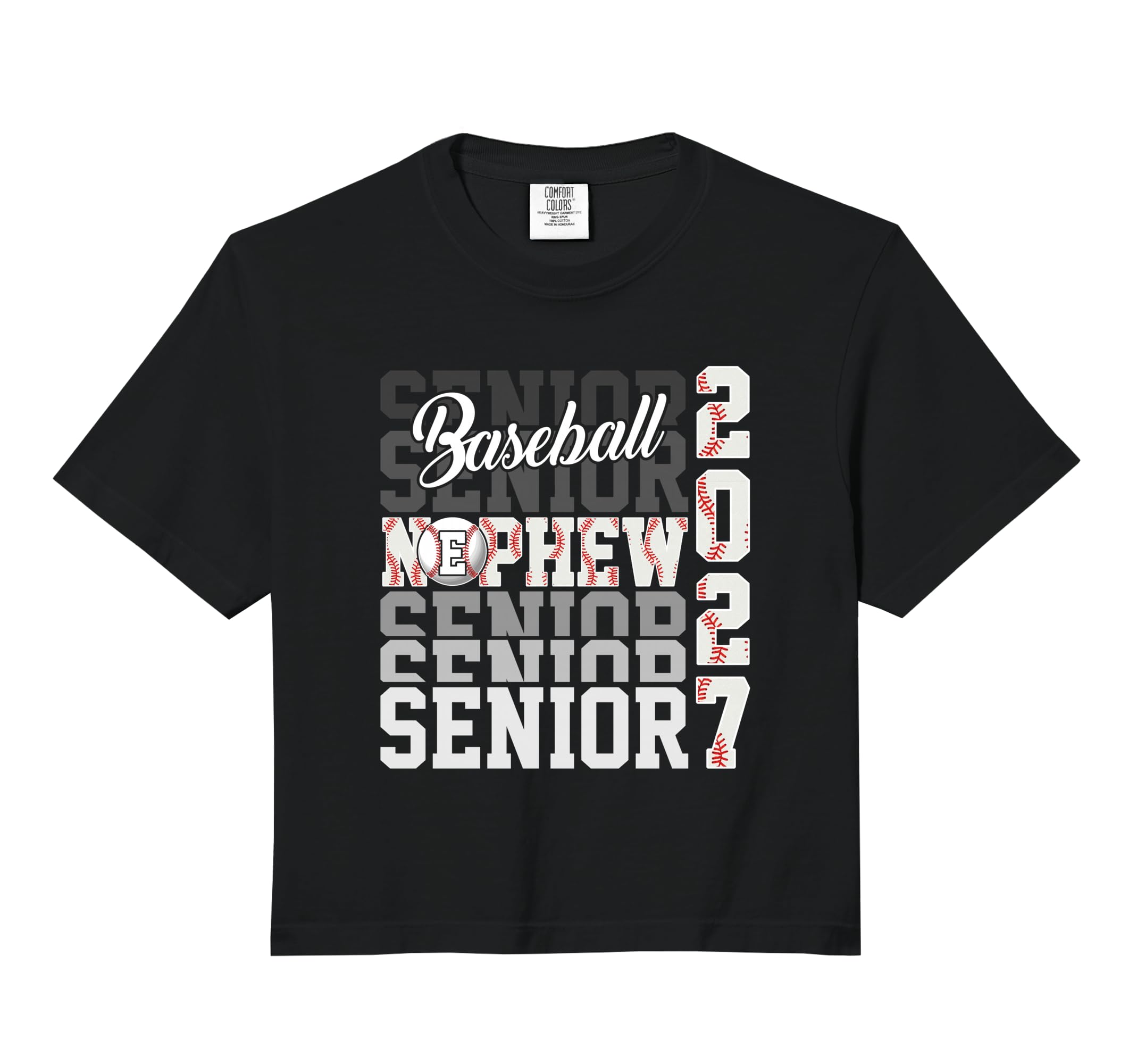 Senior 2027 Baseball Nephew Proud Hoodie - Aesthetic Graphic for Adults - T-Shirt, Sweatshirt, Hoodie