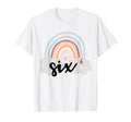 Six Year Birthday Rainbow Party Boho T-Shirt - Streetwear Style Unisex - T-Shirt, Sweatshirt, Hoodie