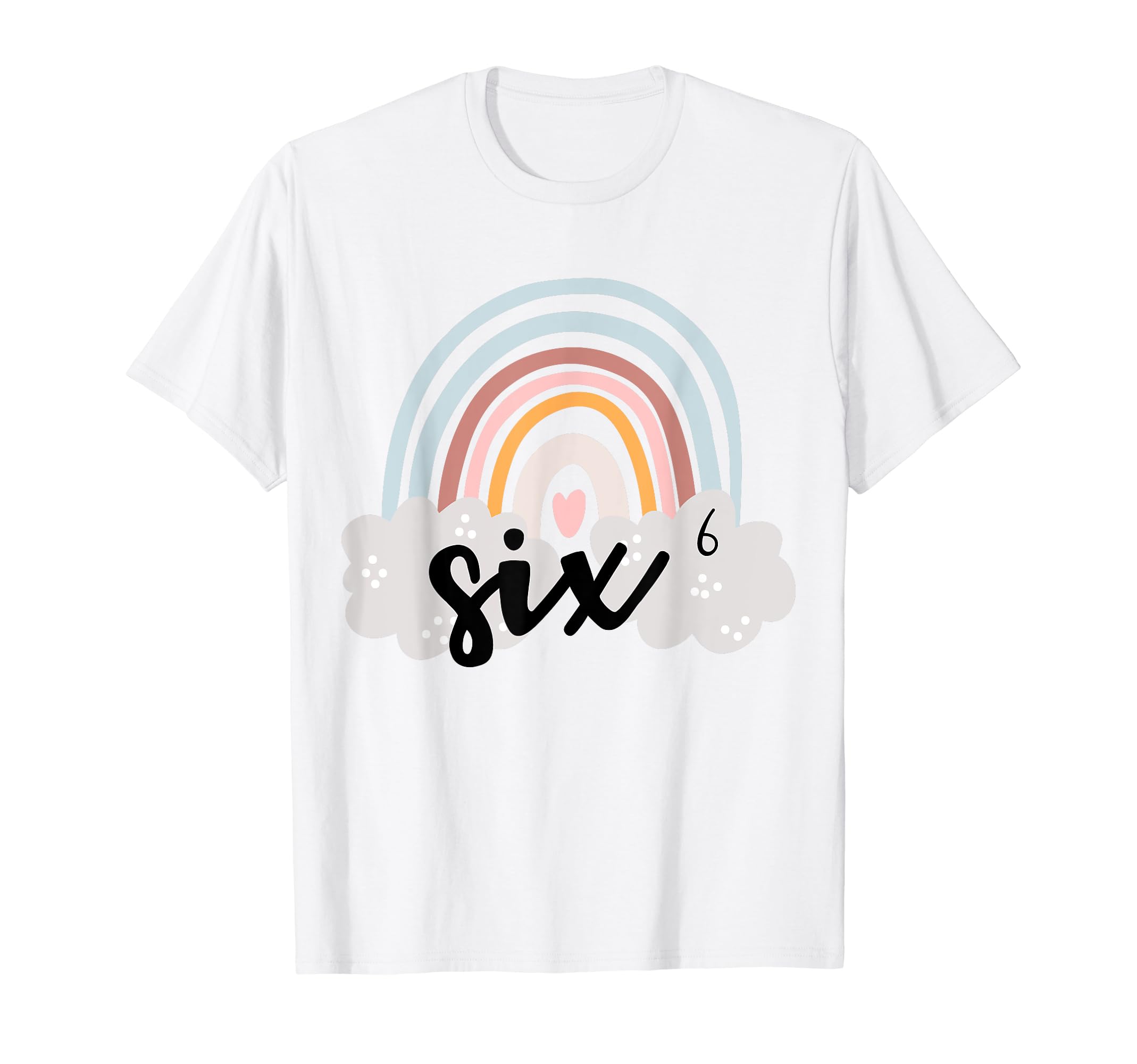 Six Year Birthday Rainbow Party Boho T-Shirt - Streetwear Style Unisex - T-Shirt, Sweatshirt, Hoodie