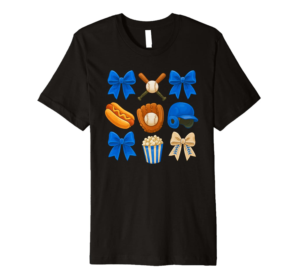 Coquette Bow Baseball Game Day T-Shirt - Aesthetic Graphic for Adults - T-Shirt, Sweatshirt, Hoodie