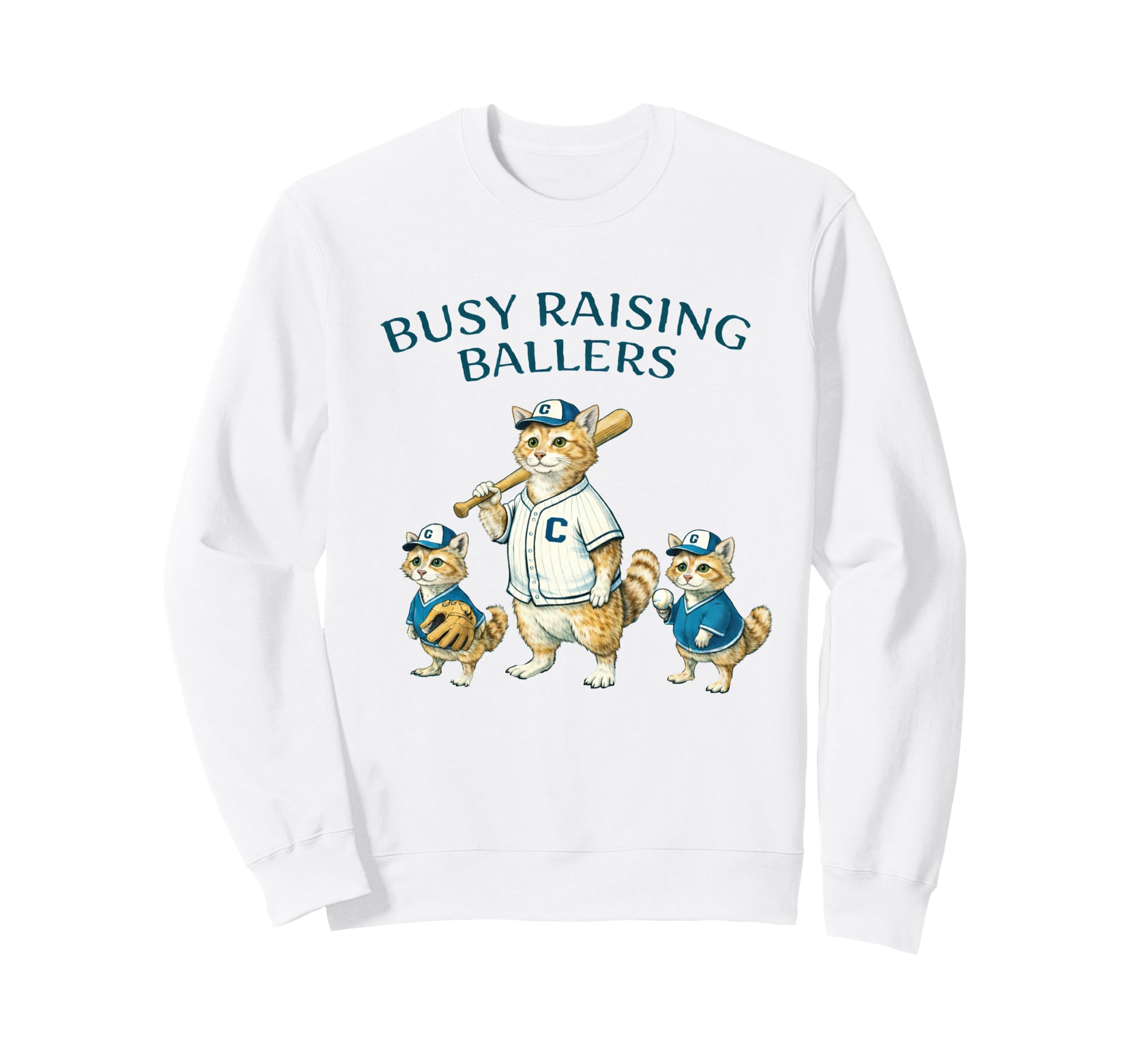 Busy Raising Baller Baseball Sweatshirt - Unique Graphic Men Women - T-Shirt, Sweatshirt, Hoodie
