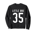 Number 35 Little Bro Biggest Fan Sweatshirt - Fun Novelty Design Men Women - T-Shirt, Sweatshirt, Hoodie