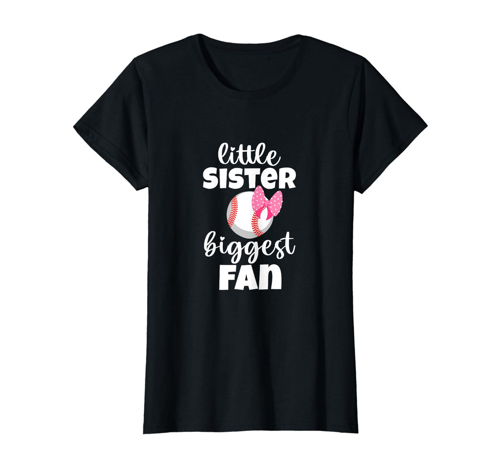 Little Sister Biggest Fan Baseball T-Shirt - Minimalist Print Unisex - T-Shirt, Sweatshirt, Hoodie