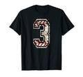 Baseball Jersey Number 3 Distressed T-Shirt - Graphic Print for Adults - T-Shirt, Sweatshirt, Hoodie