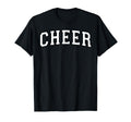Cheer Varsity White Black Outline T-Shirt - Graphic Print for Adults - T-Shirt, Sweatshirt, Hoodie