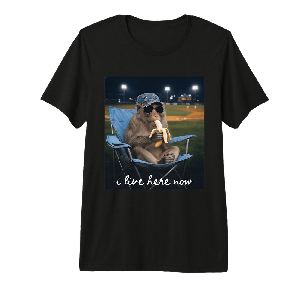 Funny Monkey Baseball Mom I Live T-Shirt - Aesthetic Graphic Men Women - T-Shirt, Sweatshirt, Hoodie