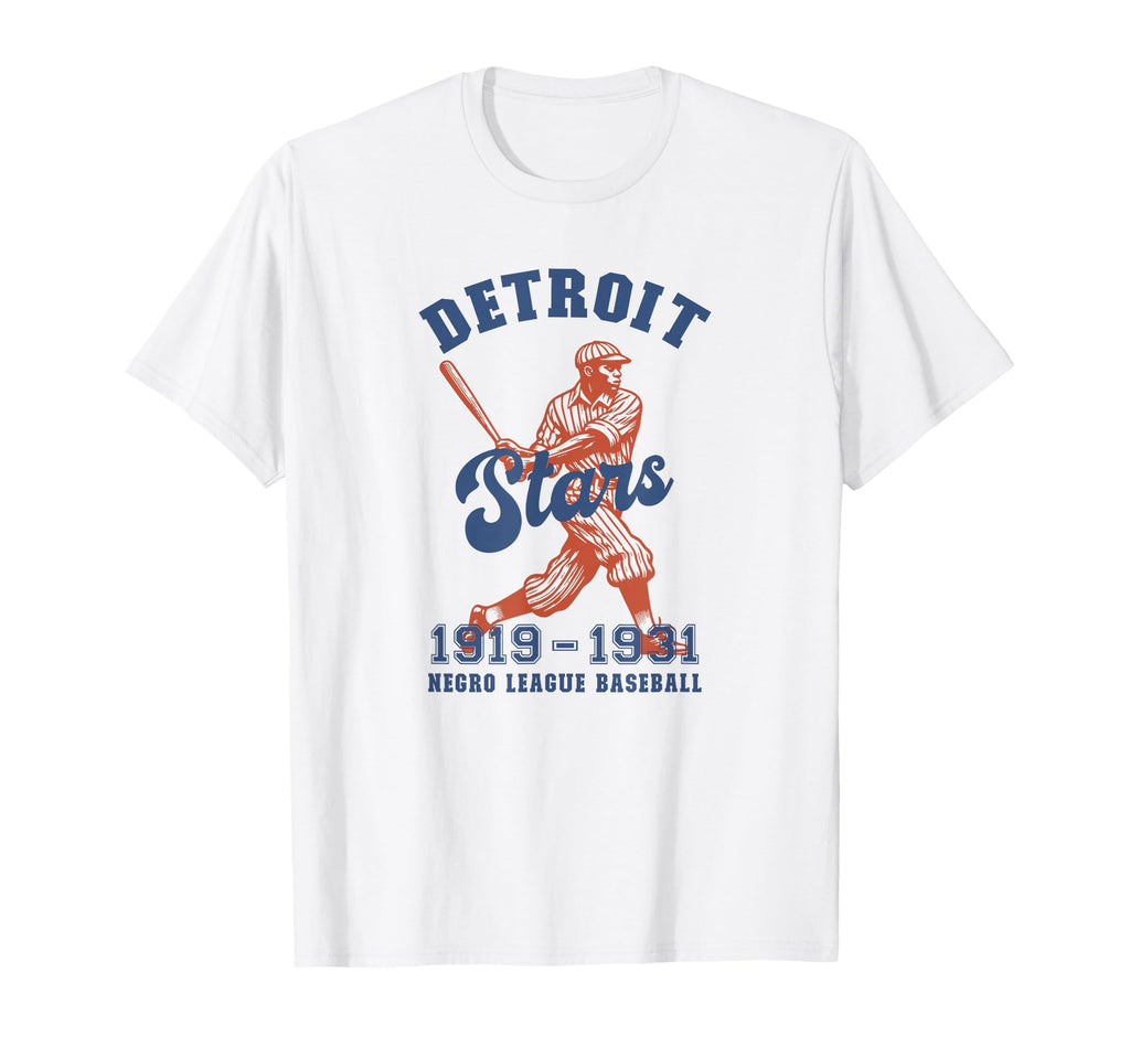 Detroit Negro League Baseball Black T-Shirt - Aesthetic Graphic Unisex - T-Shirt, Sweatshirt, Hoodie