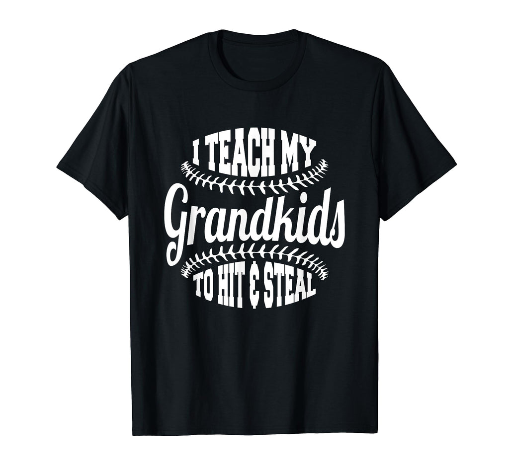 Baseball Grandpa I Teach My T-Shirt - Casual Everyday Wear Men Women - T-Shirt, Sweatshirt, Hoodie